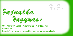 hajnalka hagymasi business card